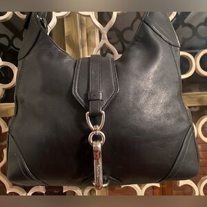 COACH HAMPTONS CLIP HOBO SHOULDER BAG BLACK (GEORGOUS CONDITION)